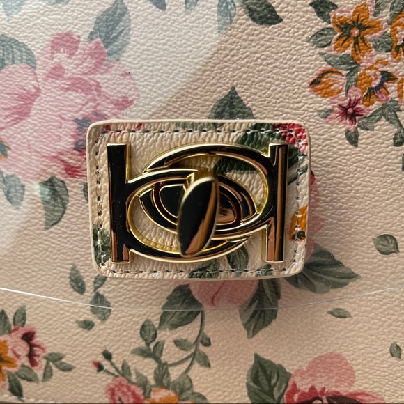 BEBE Clear/Floral Shoulder Bag - Picture 7 of 9